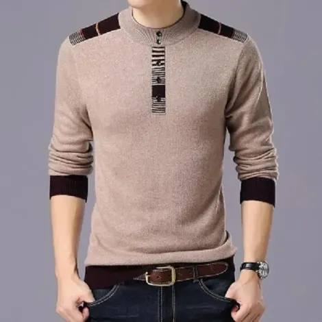 Suéter caballero casual café